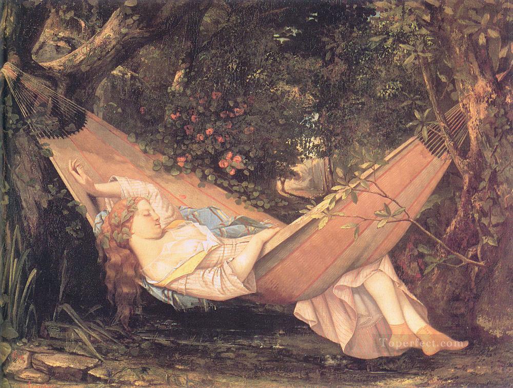 The Hammock Realist Realism painter Gustave Courbet Oil Paintings